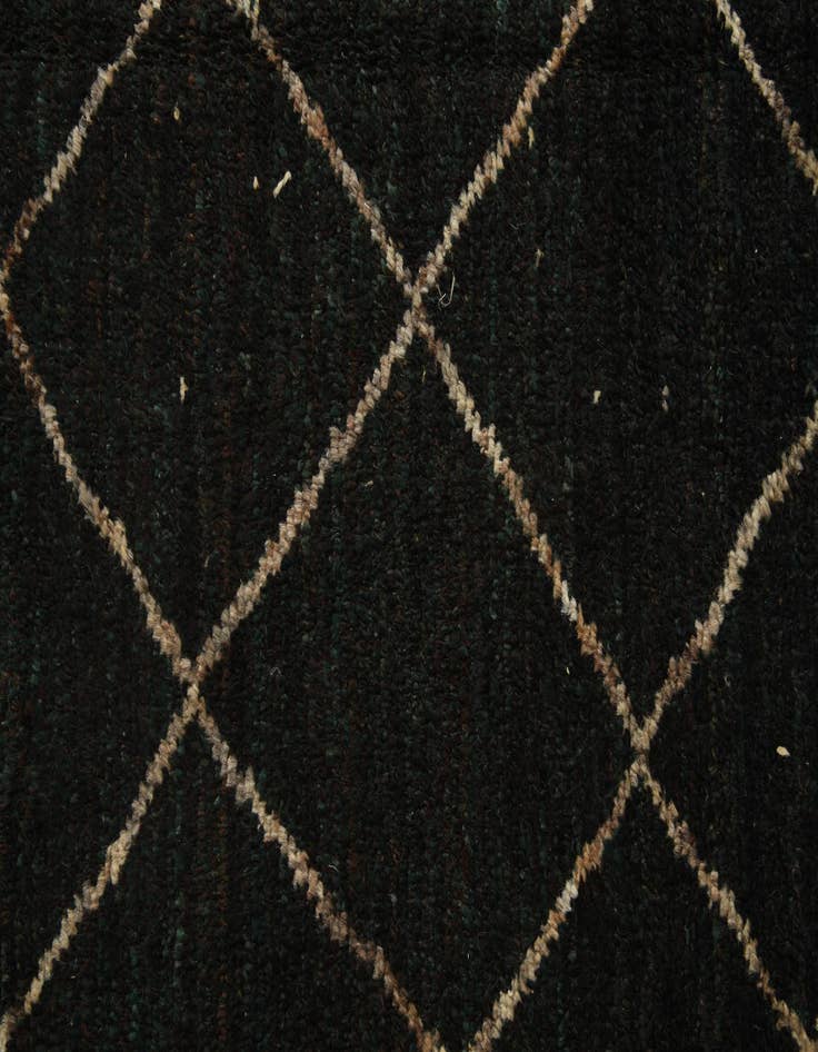 Detail image of  6' 1 x 9' 6  Hand Knotted Moroccan Wool Rug