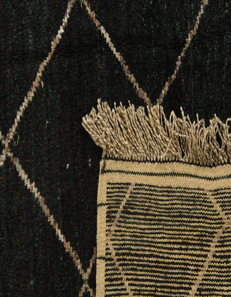 Detail image of  6' 1 x 9' 6  Hand Knotted Moroccan Wool Rug