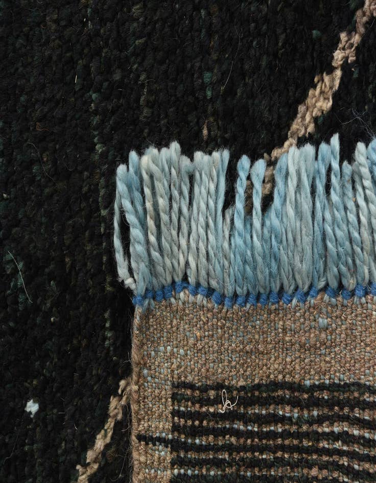 Detail image of  8' 5 x 10' 5  Hand Knotted Moroccan Wool Rug