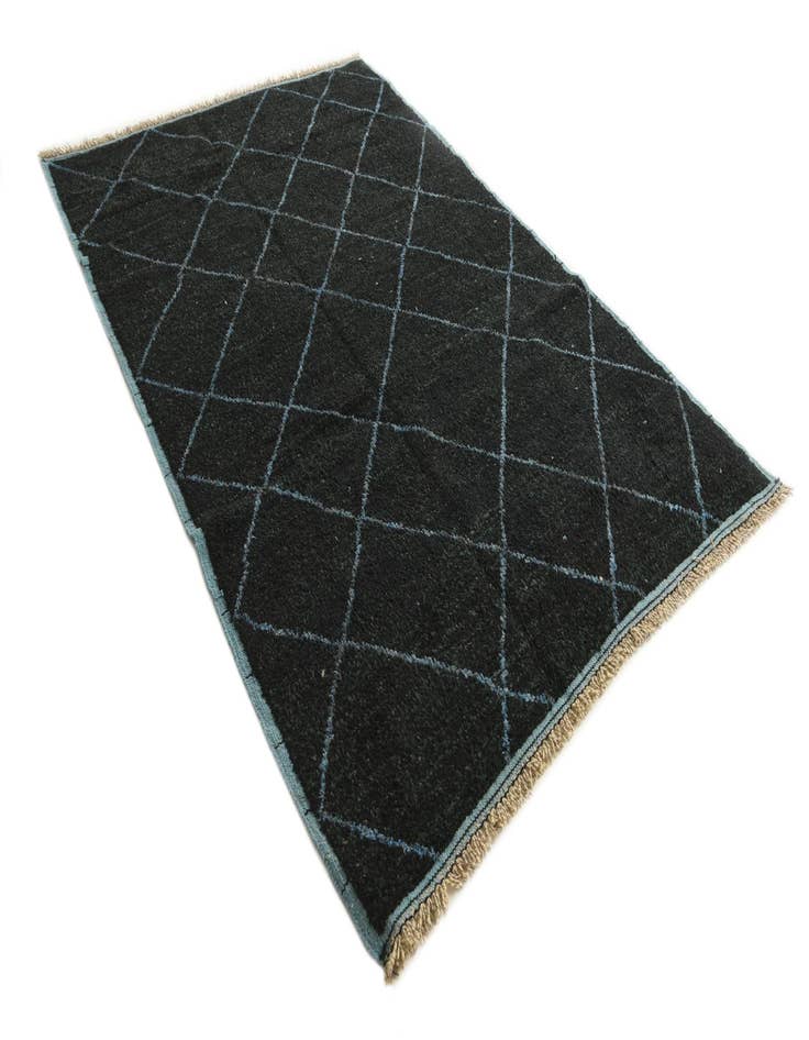 Detail image of  6' 2 x 8' 9  Hand Knotted Moroccan Wool Rug