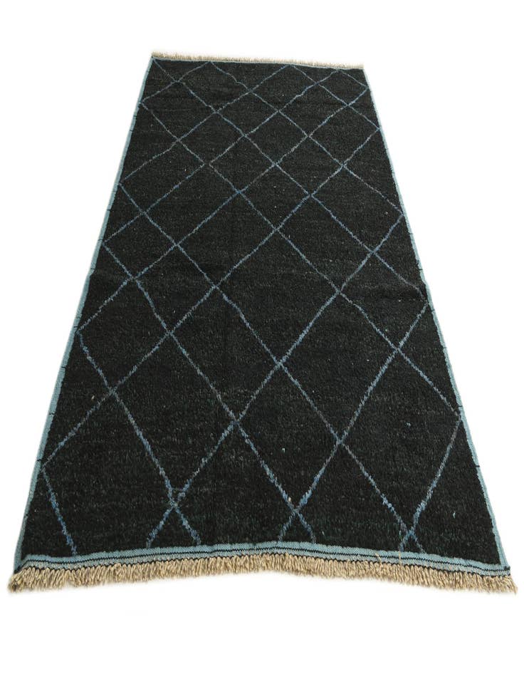 Detail image of  6' 2 x 8' 9  Hand Knotted Moroccan Wool Rug