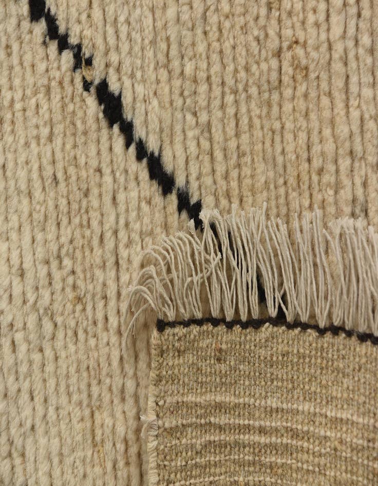 Detail image of  5' 1 x 7' 4  Hand Knotted Moroccan Wool Rug