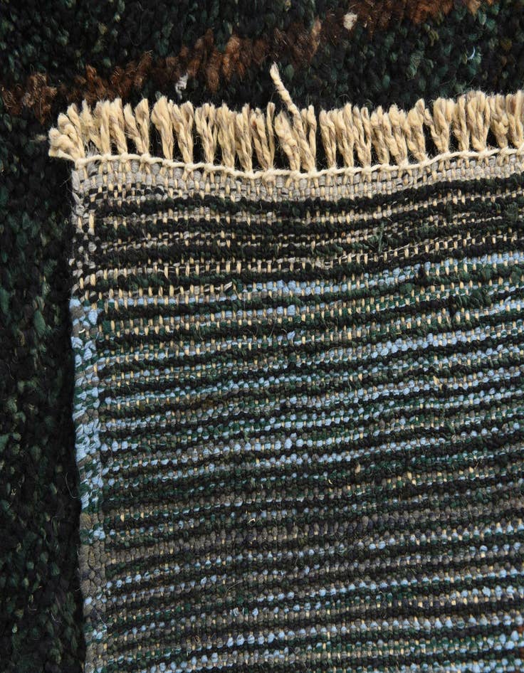 Detail image of  6' 3 x 9'  Hand Knotted Moroccan Wool Rug