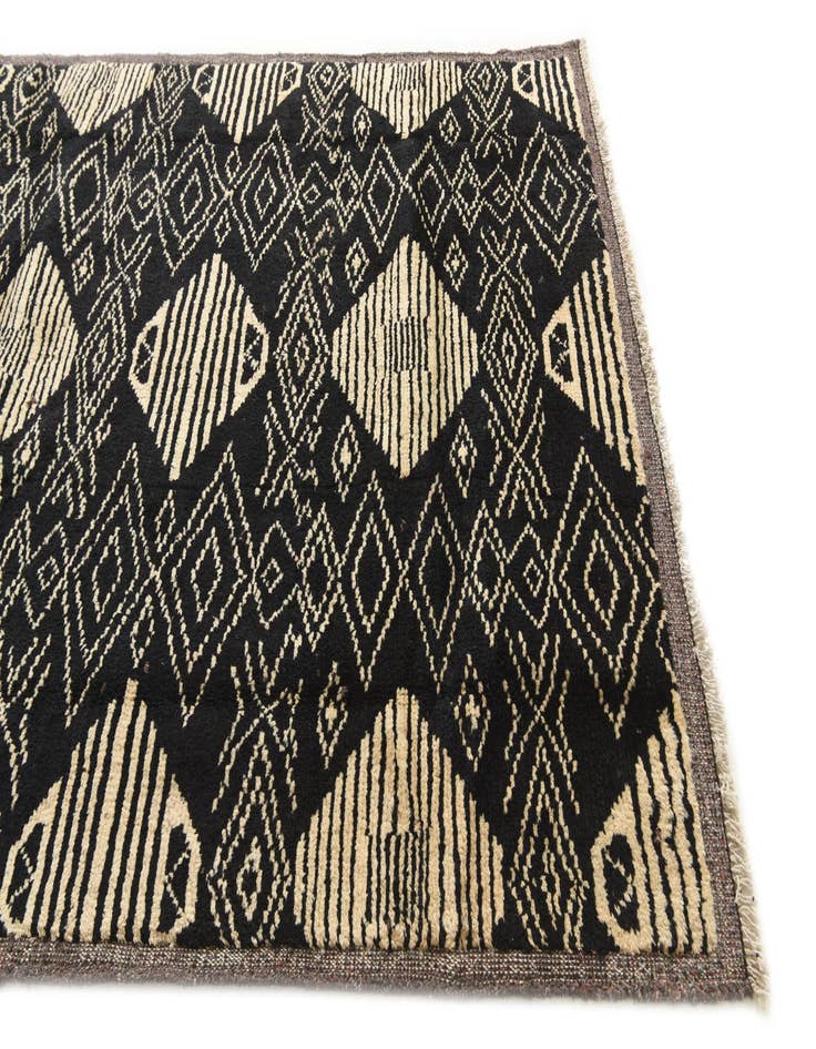 Detail image of  6' 2 x 9' 3  Hand Knotted Moroccan Wool Rug