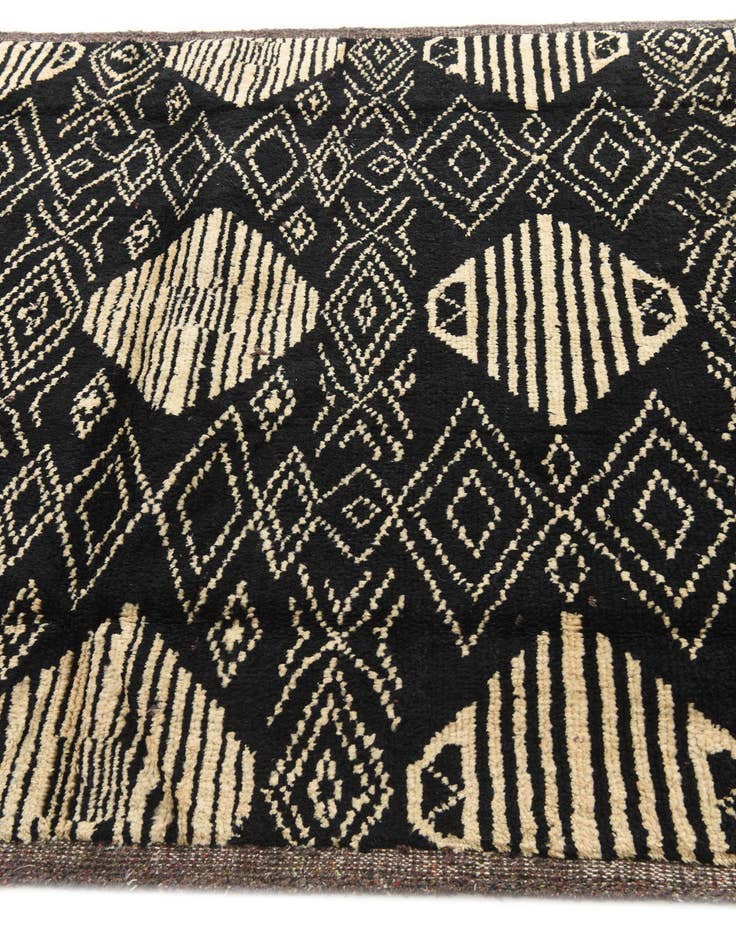 Detail image of  6' 2 x 9' 3  Hand Knotted Moroccan Wool Rug