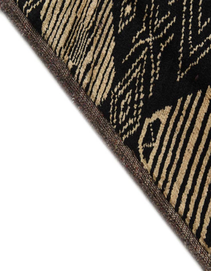 Detail image of  6' 2 x 9' 3  Hand Knotted Moroccan Wool Rug