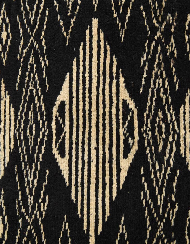 Detail image of  6' 2 x 9' 3  Hand Knotted Moroccan Wool Rug