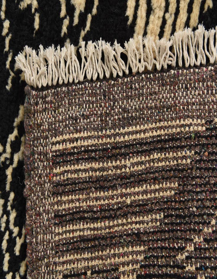 Detail image of  6' 2 x 9' 3  Hand Knotted Moroccan Wool Rug