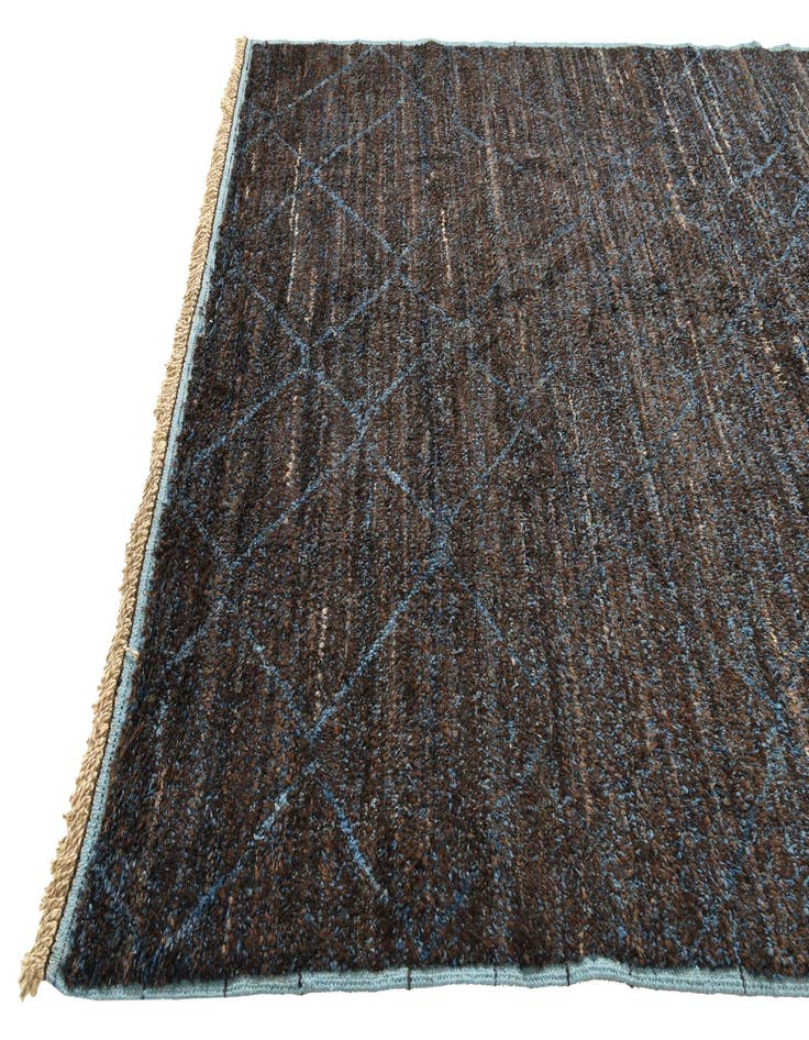 Detail image of  8' 1 x 10' 5  Hand Knotted Moroccan Wool Rug