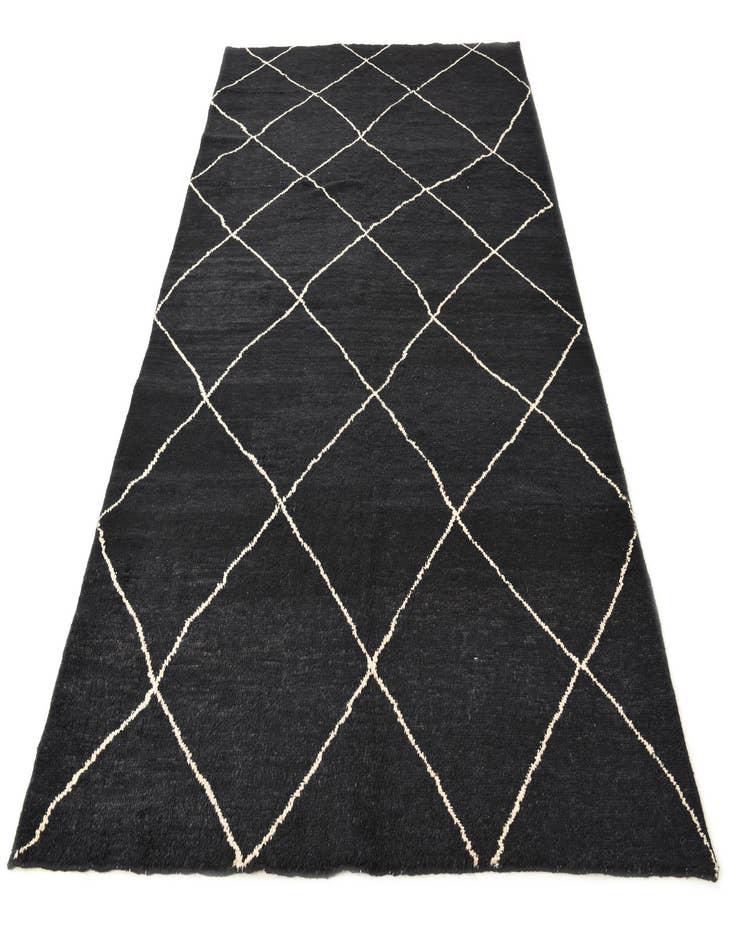 Detail image of  6' 5 x 10'  Hand Knotted Moroccan Wool Rug