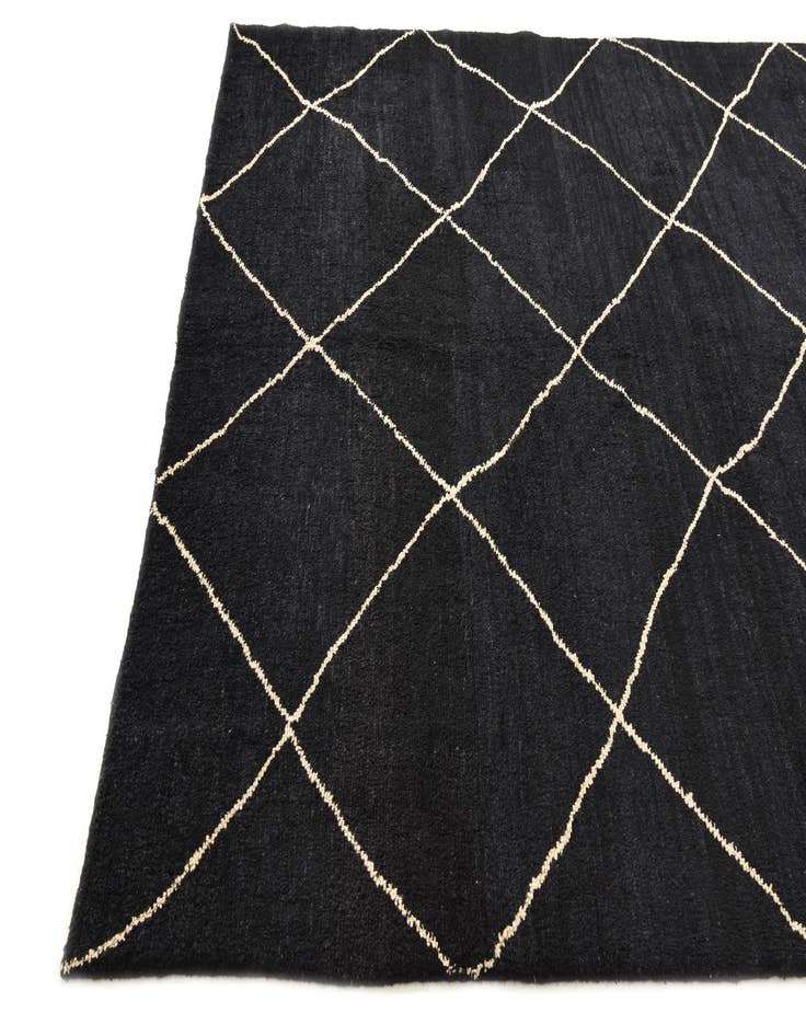 Detail image of  6' 5 x 10'  Hand Knotted Moroccan Wool Rug