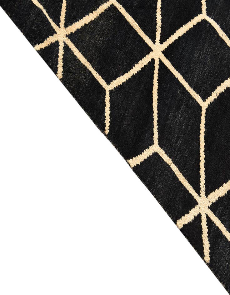 Detail image of  6' 5 x 9' 9  Hand Knotted Moroccan Wool Rug