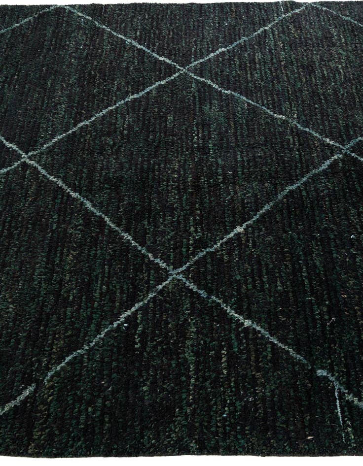 Detail image of  6' 2 x 9' 5  Hand Knotted Moroccan Wool Rug