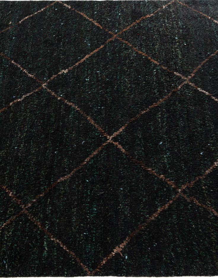 Detail image of  6' 4 x 9' 2  Hand Knotted Moroccan Wool Rug