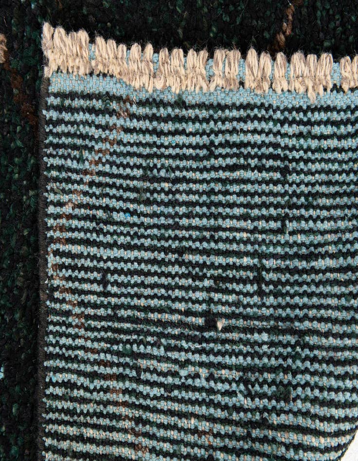 Detail image of  6' 4 x 9' 2  Hand Knotted Moroccan Wool Rug