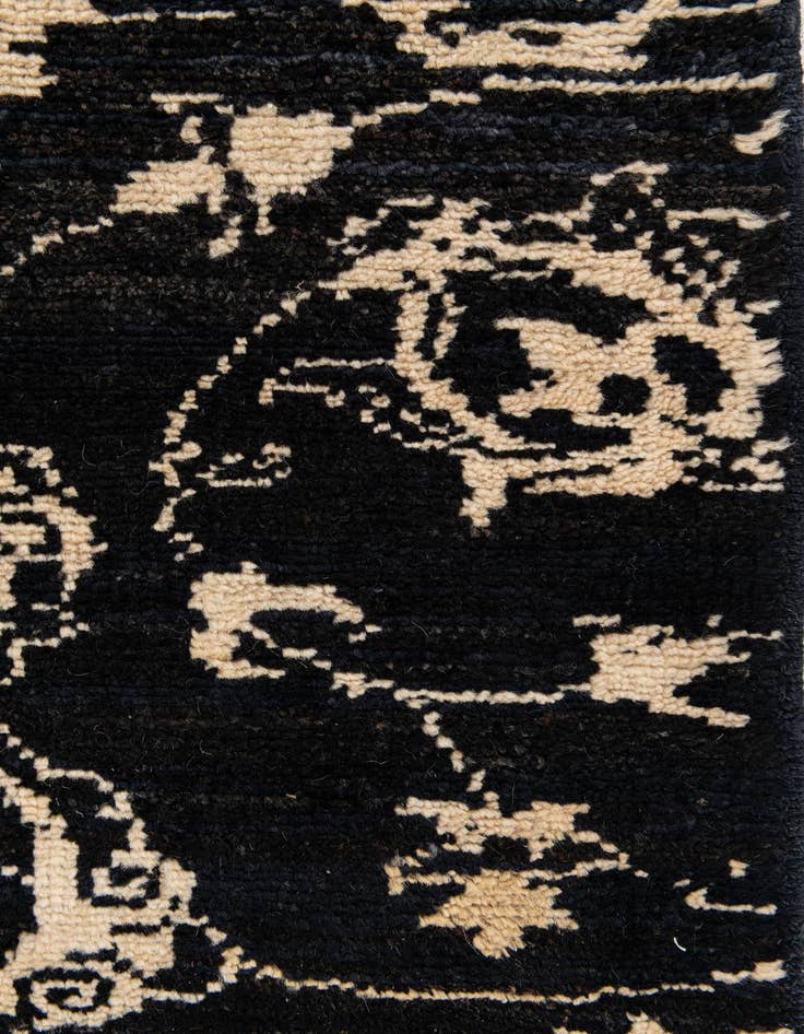 Detail image of  3' 10 x 6' 1  Hand Knotted Moroccan Wool Rug