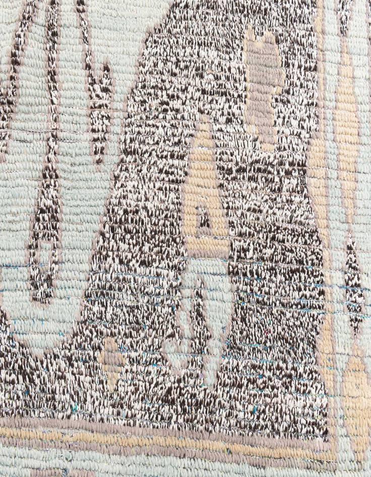 Detail image of  8' 1 x 10' 4  Hand Knotted Moroccan Wool Rug