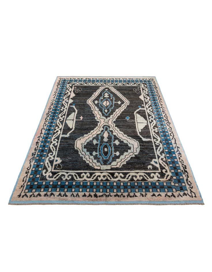 Detail image of  9' 1 x 12' 5  Hand Knotted Moroccan Wool Rug