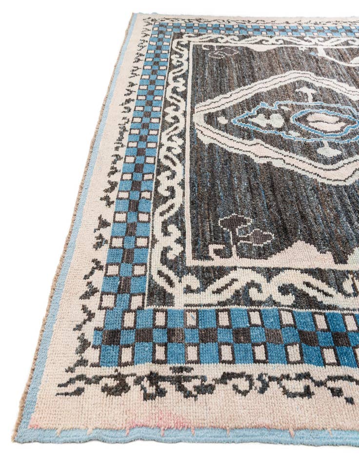 Detail image of  9' 1 x 12' 5  Hand Knotted Moroccan Wool Rug