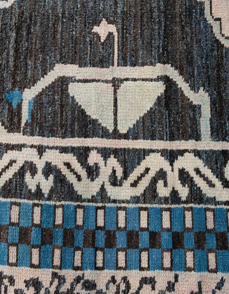 Detail image of  9' 1 x 12' 5  Hand Knotted Moroccan Wool Rug