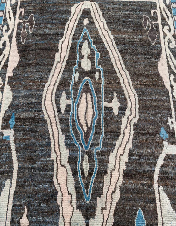 Detail image of  9' 1 x 12' 5  Hand Knotted Moroccan Wool Rug