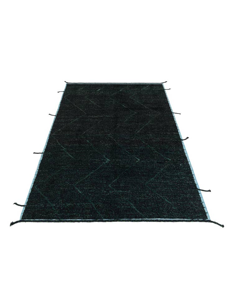 Detail image of  6' 3 x 9' 4  Hand Knotted Moroccan Wool Rug