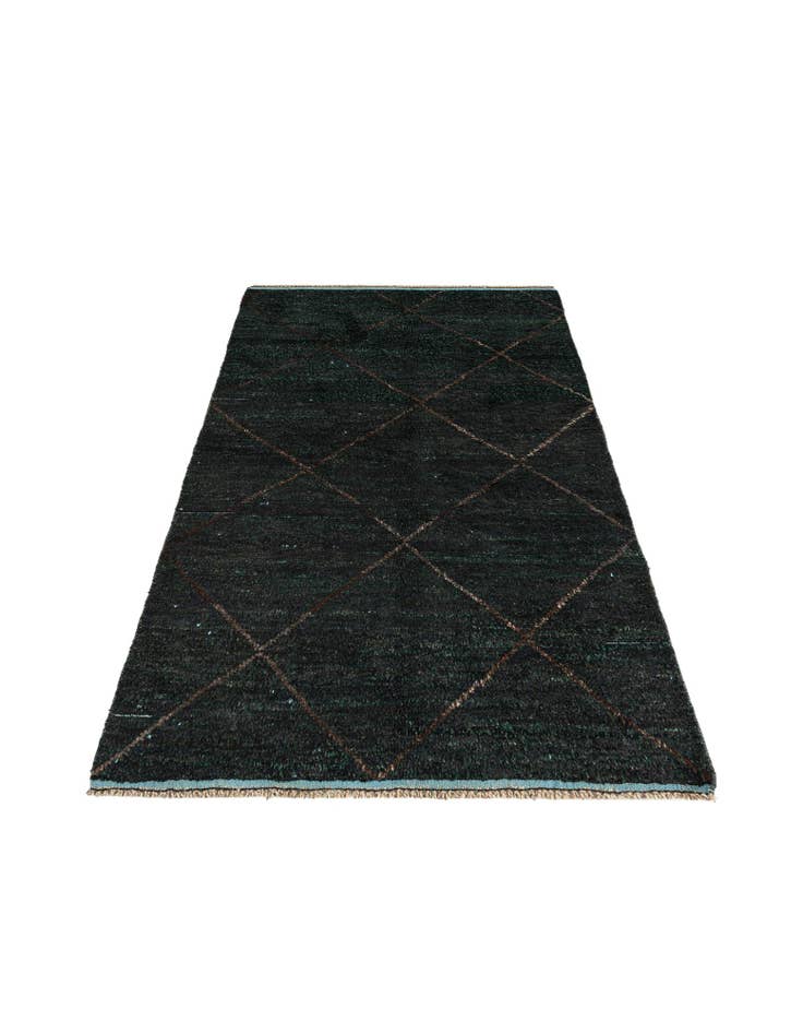 Detail image of  4' 10 x 8' 3  Hand Knotted Moroccan Wool Rug