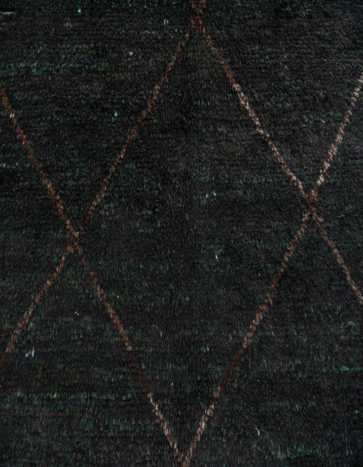 Detail image of  4' 10 x 8' 3  Hand Knotted Moroccan Wool Rug