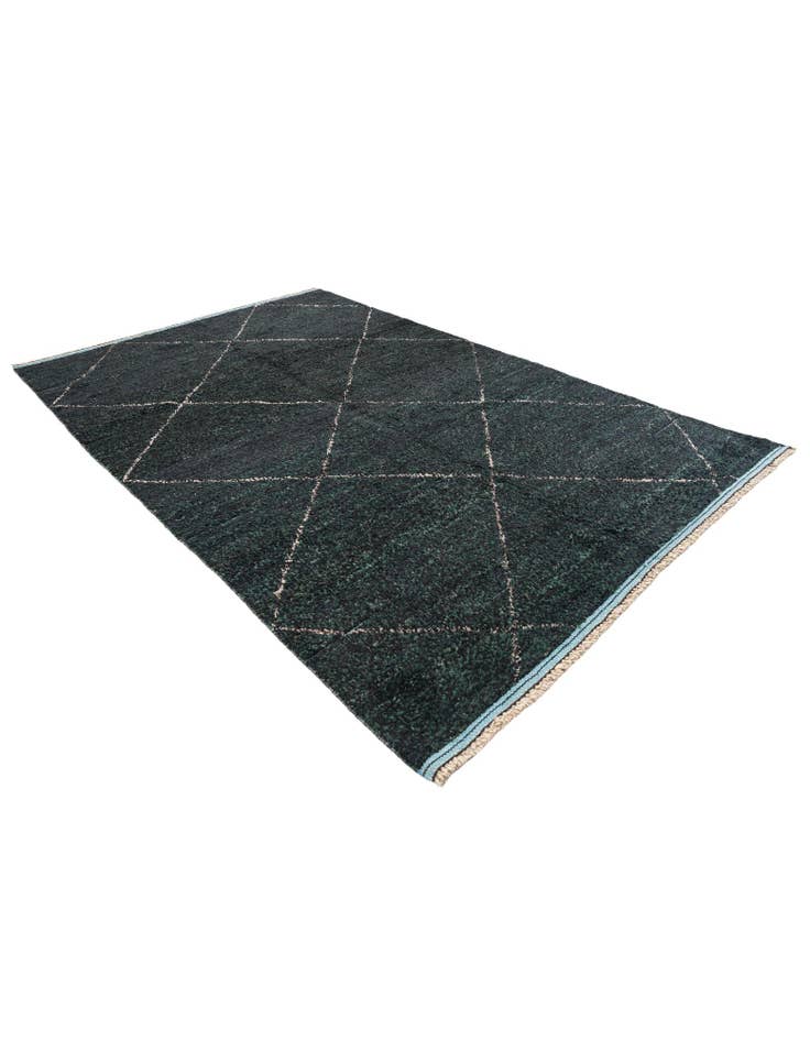 Detail image of  6' x 9' 5  Hand Knotted Moroccan Wool Rug