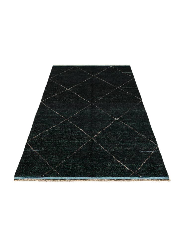 Detail image of  6' x 9' 5  Hand Knotted Moroccan Wool Rug