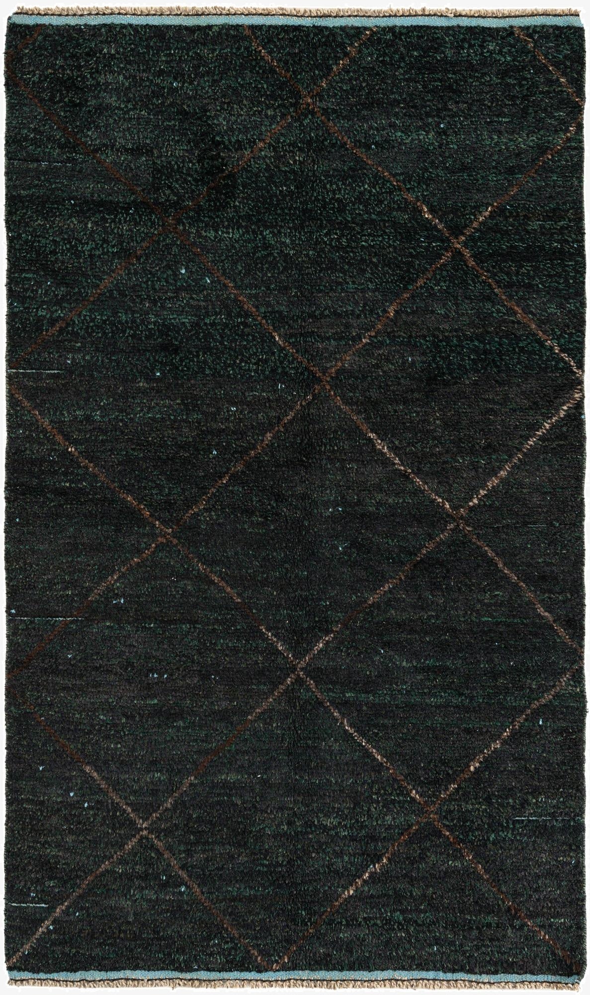  4' 10 x 8' 3  Hand Knotted Moroccan Wool Rug