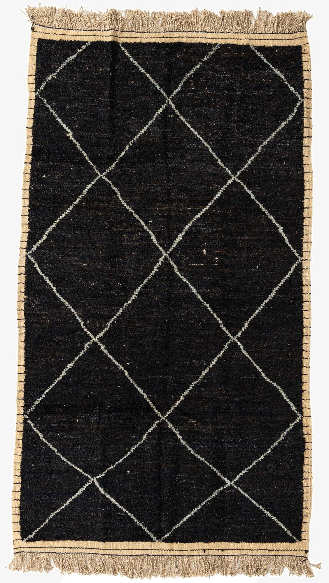  5' x 8' 10  Hand Knotted Moroccan Wool Rug