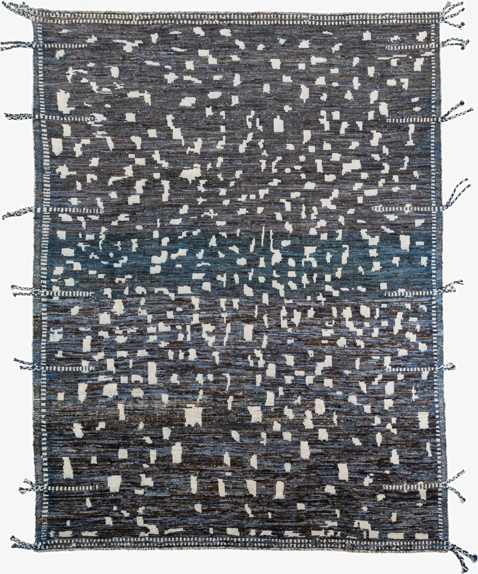  9' 3 x 12' 1  Hand Knotted Moroccan Wool Rug