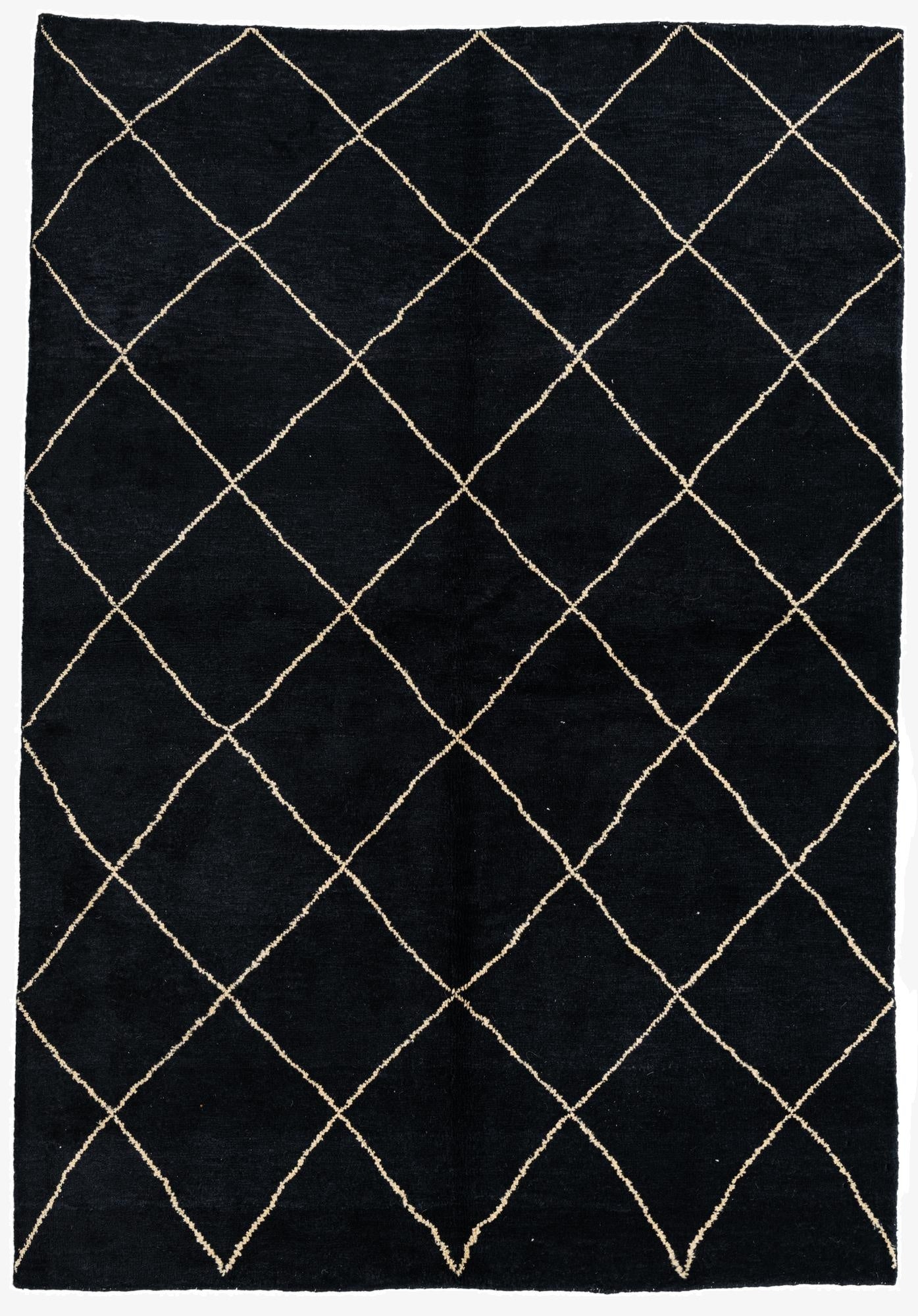  5' 7 x 8'  Hand Knotted Moroccan Wool Rug