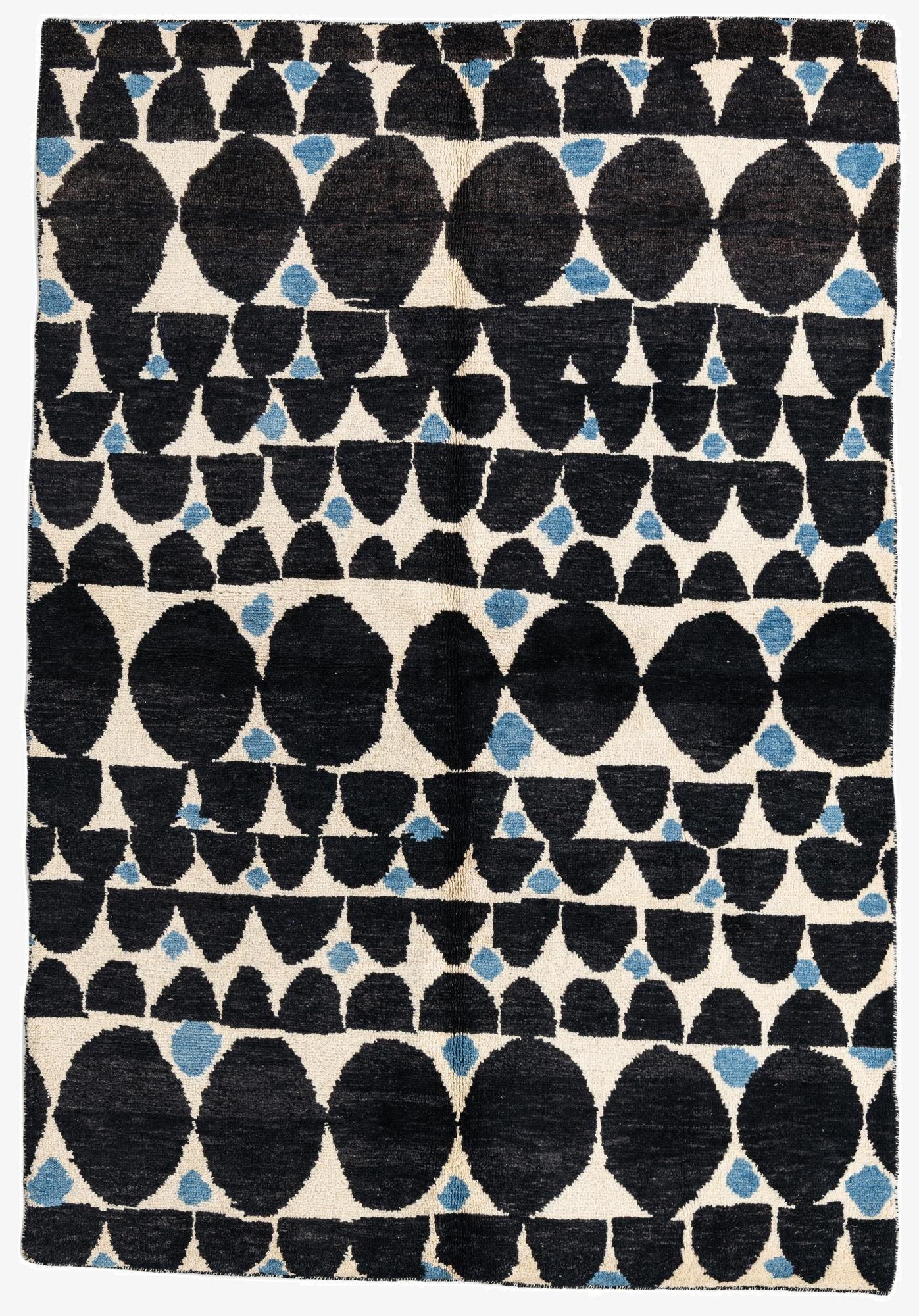  5' 8 x 8' 3  Hand Knotted Moroccan Wool Rug