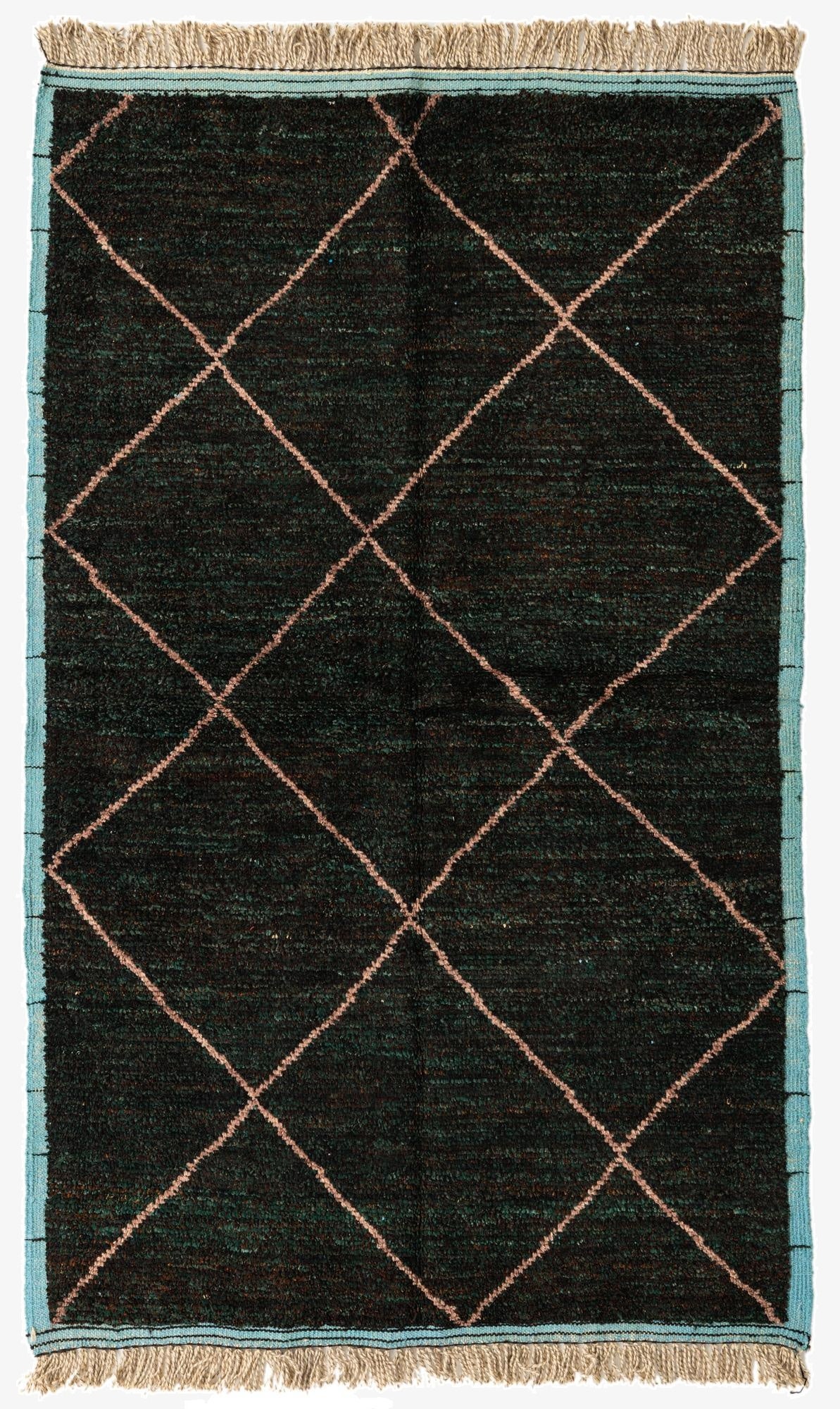  5' 1 x 8' 5  Hand Knotted Moroccan Wool Rug