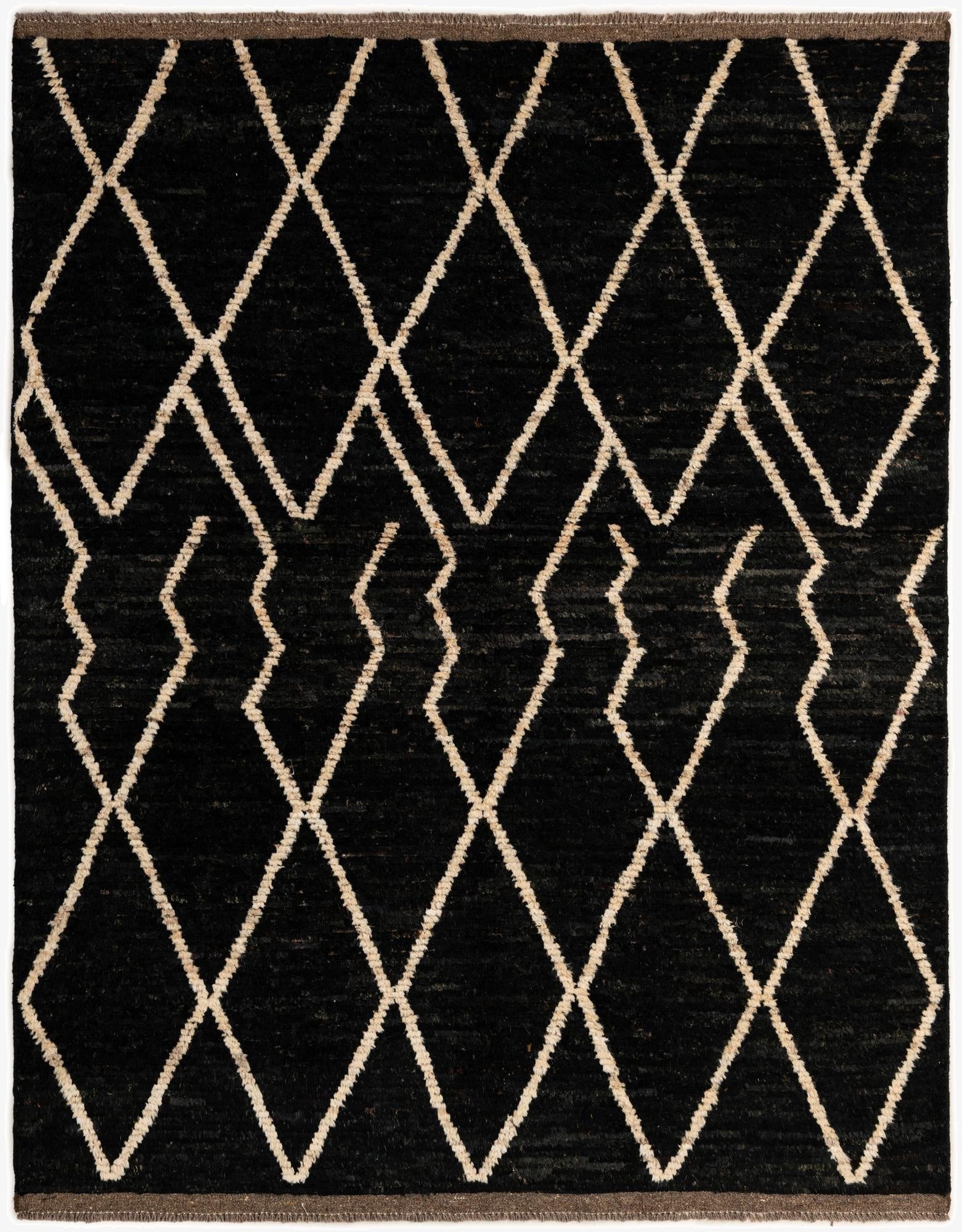  5' 4 x 6' 6  Hand Knotted Moroccan Wool Rug