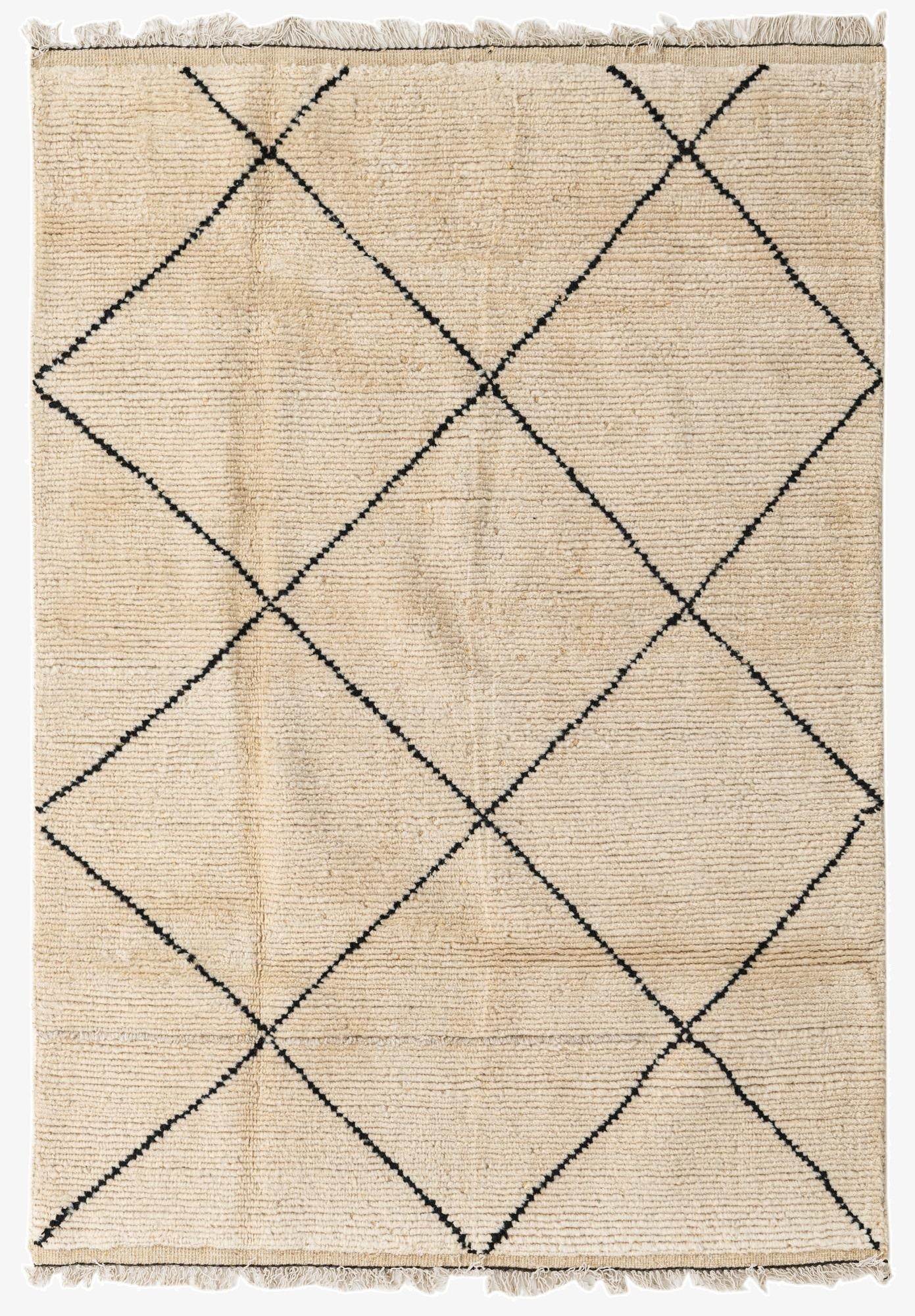  5' 1 x 7' 4  Hand Knotted Moroccan Wool Rug