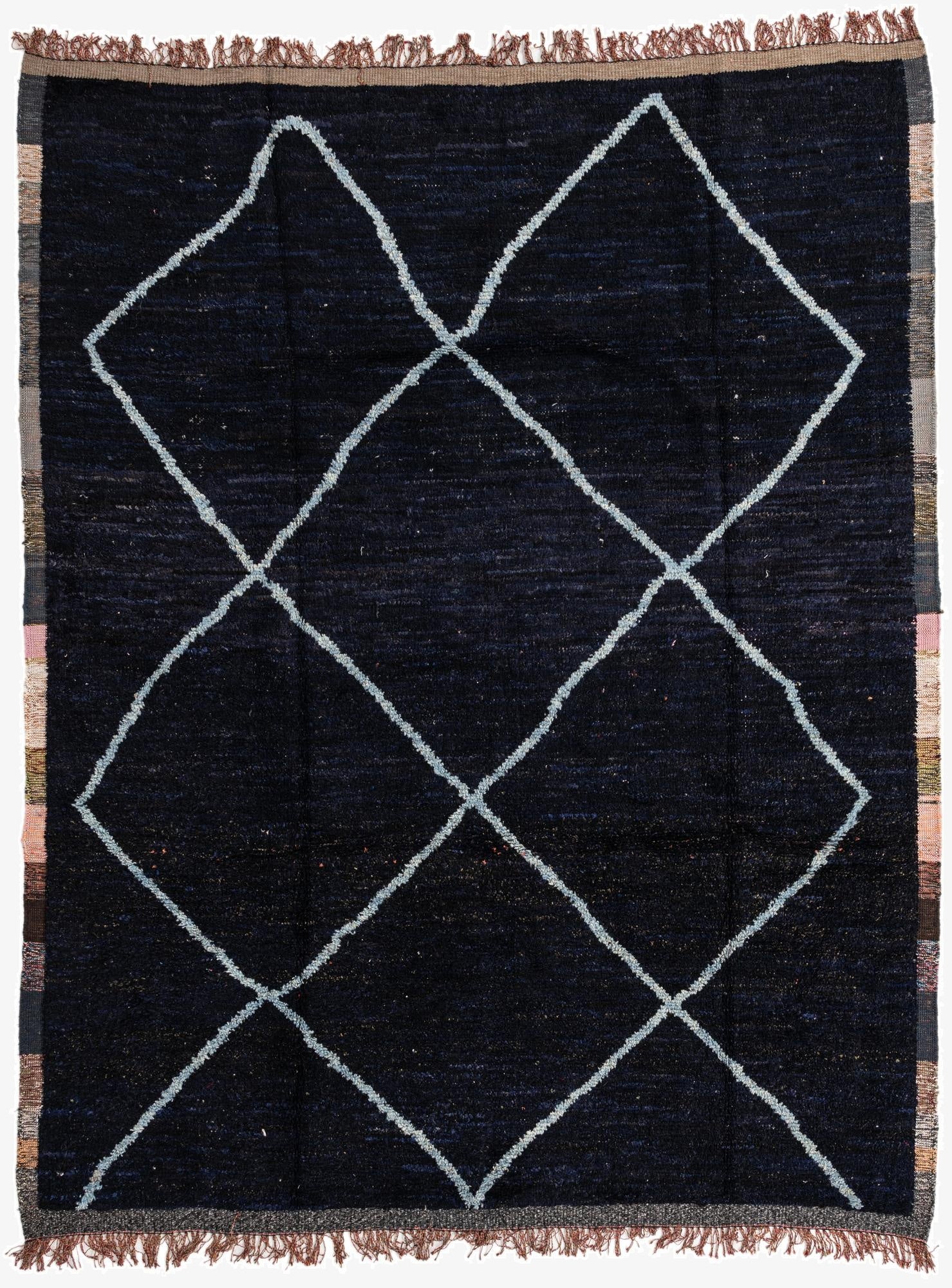  8' 2 x 10' 5  Hand Knotted Moroccan Wool Rug
