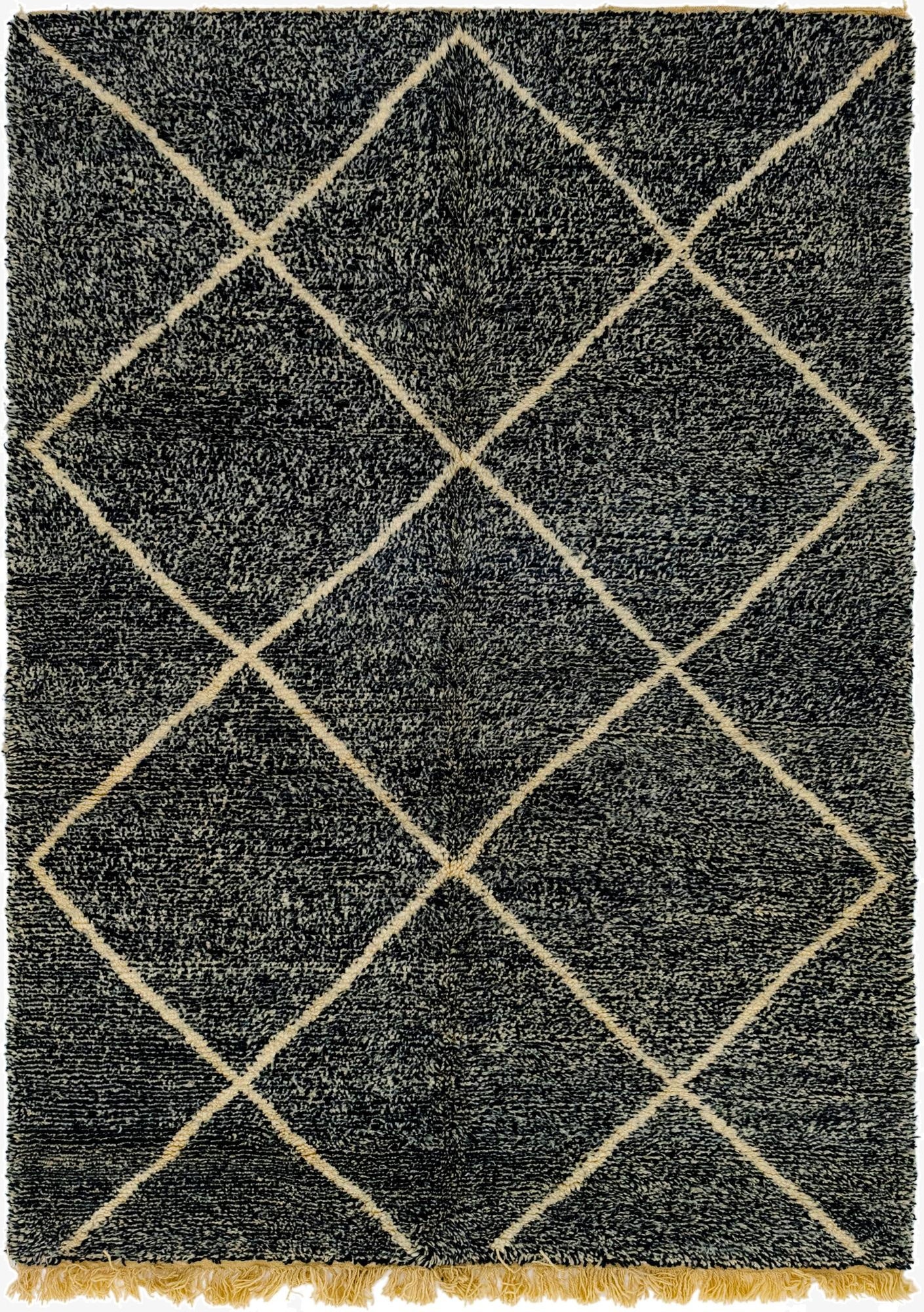  6' 7 x 9' 6  Hand Knotted Moroccan Wool Rug