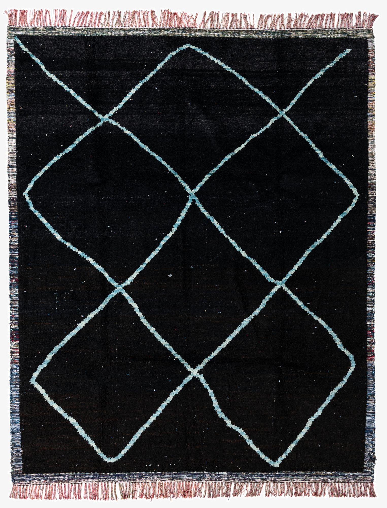  8' 2 x 10' 2  Hand Knotted Moroccan Wool Rug