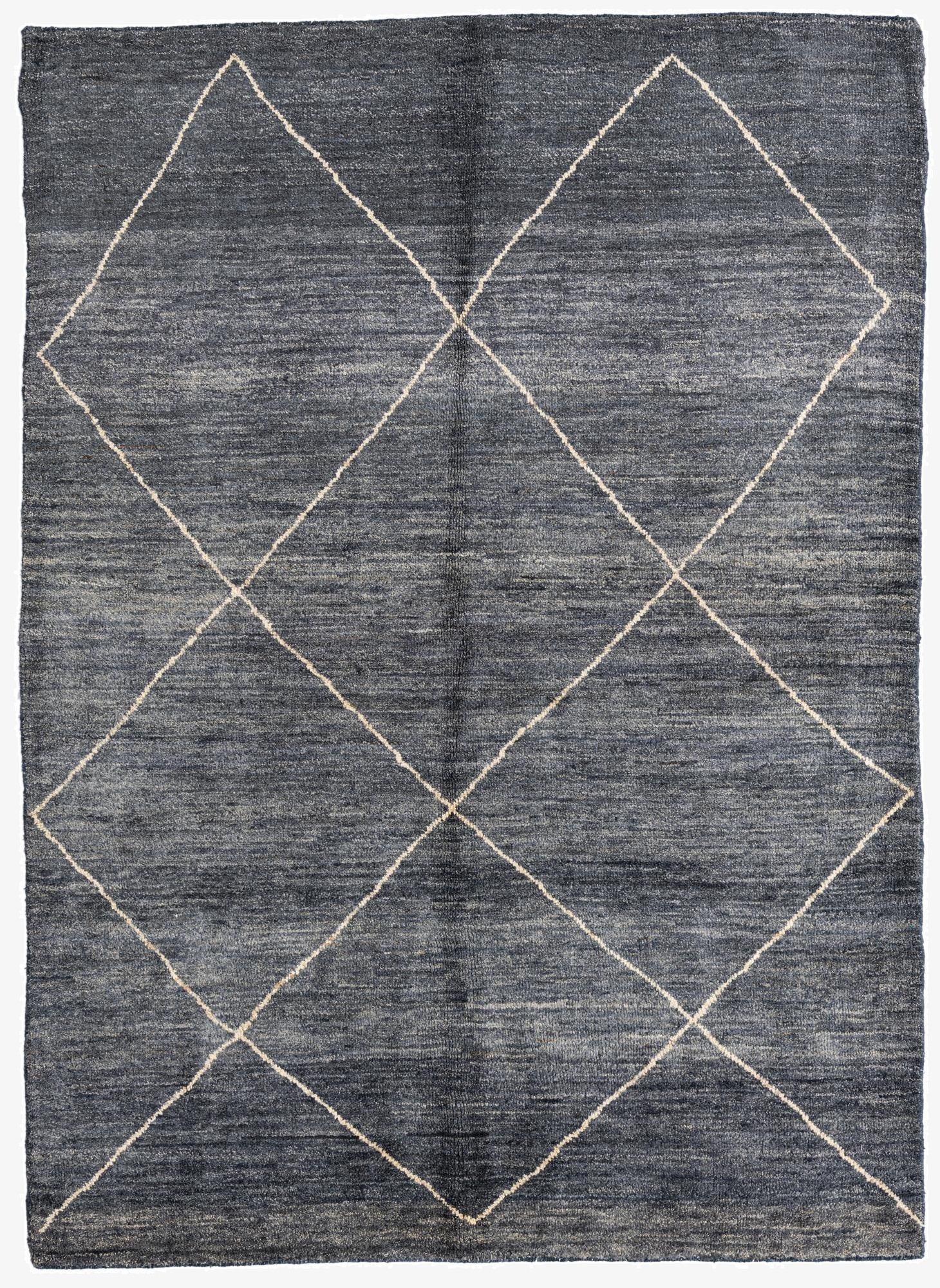 5' 9 x 8'  Hand Knotted Moroccan Wool Rug