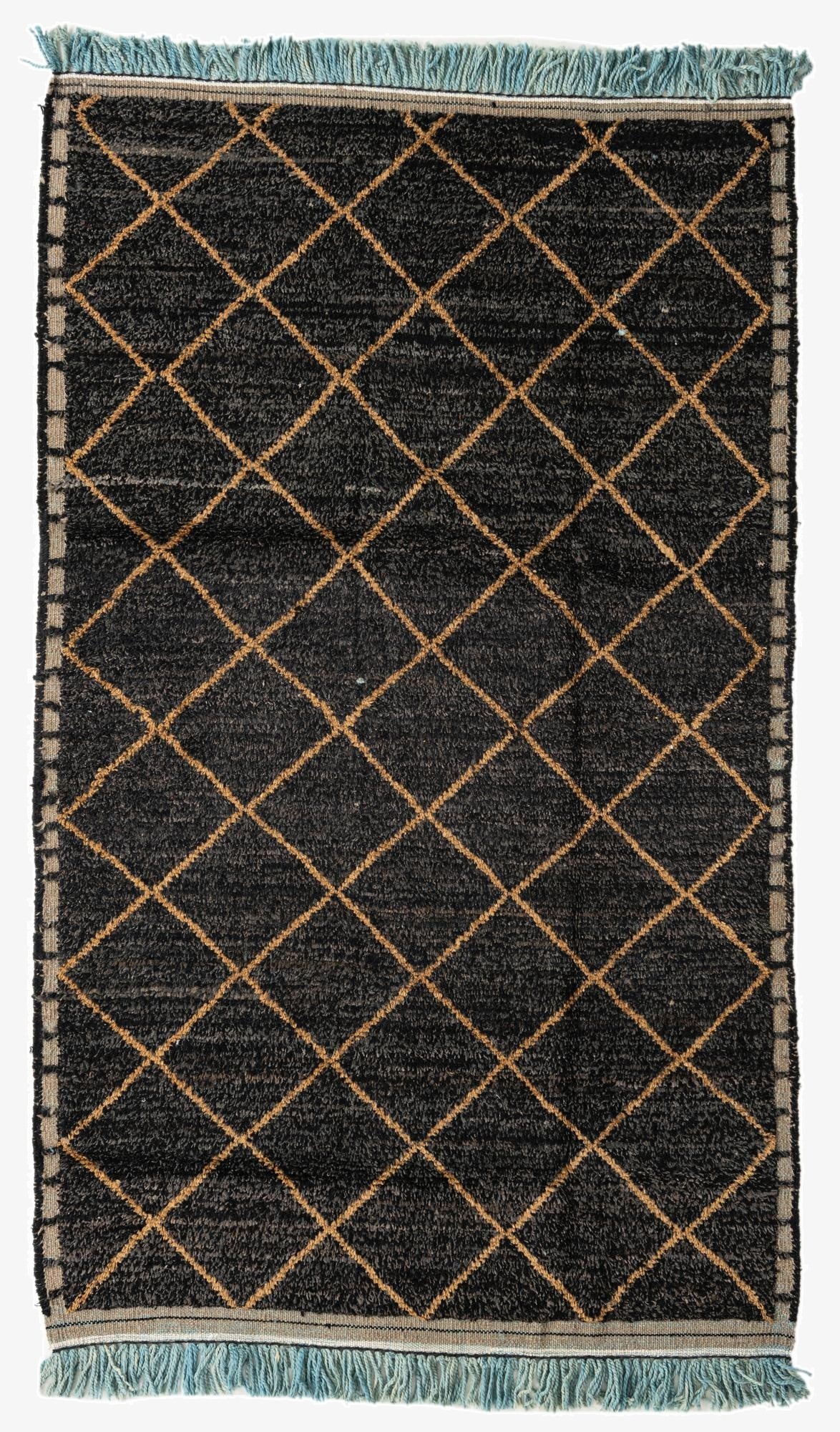  5' 2 x 8' 6  Hand Knotted Moroccan Wool Rug