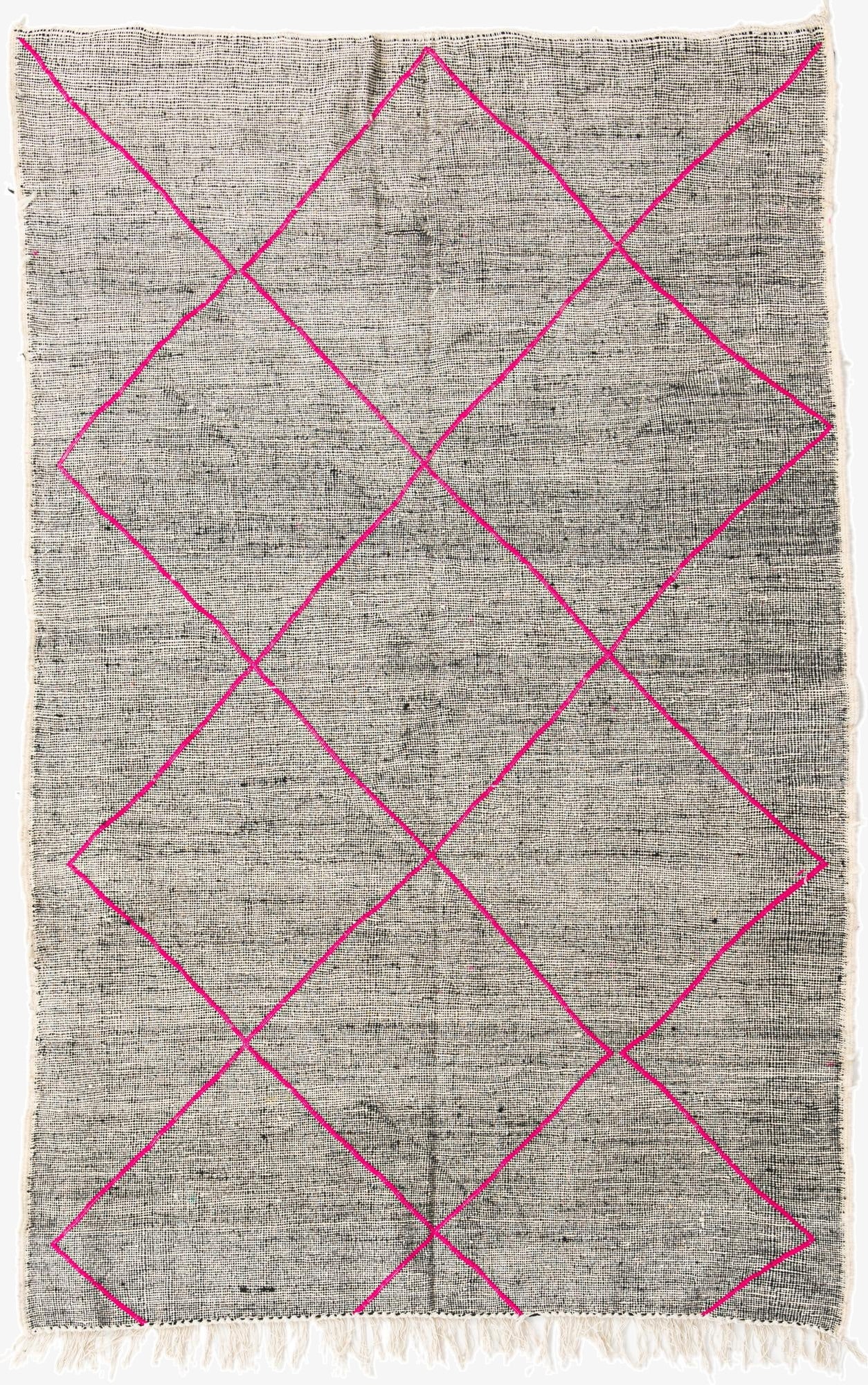  5' x 7' 8  Hand Knotted Moroccan Wool Rug