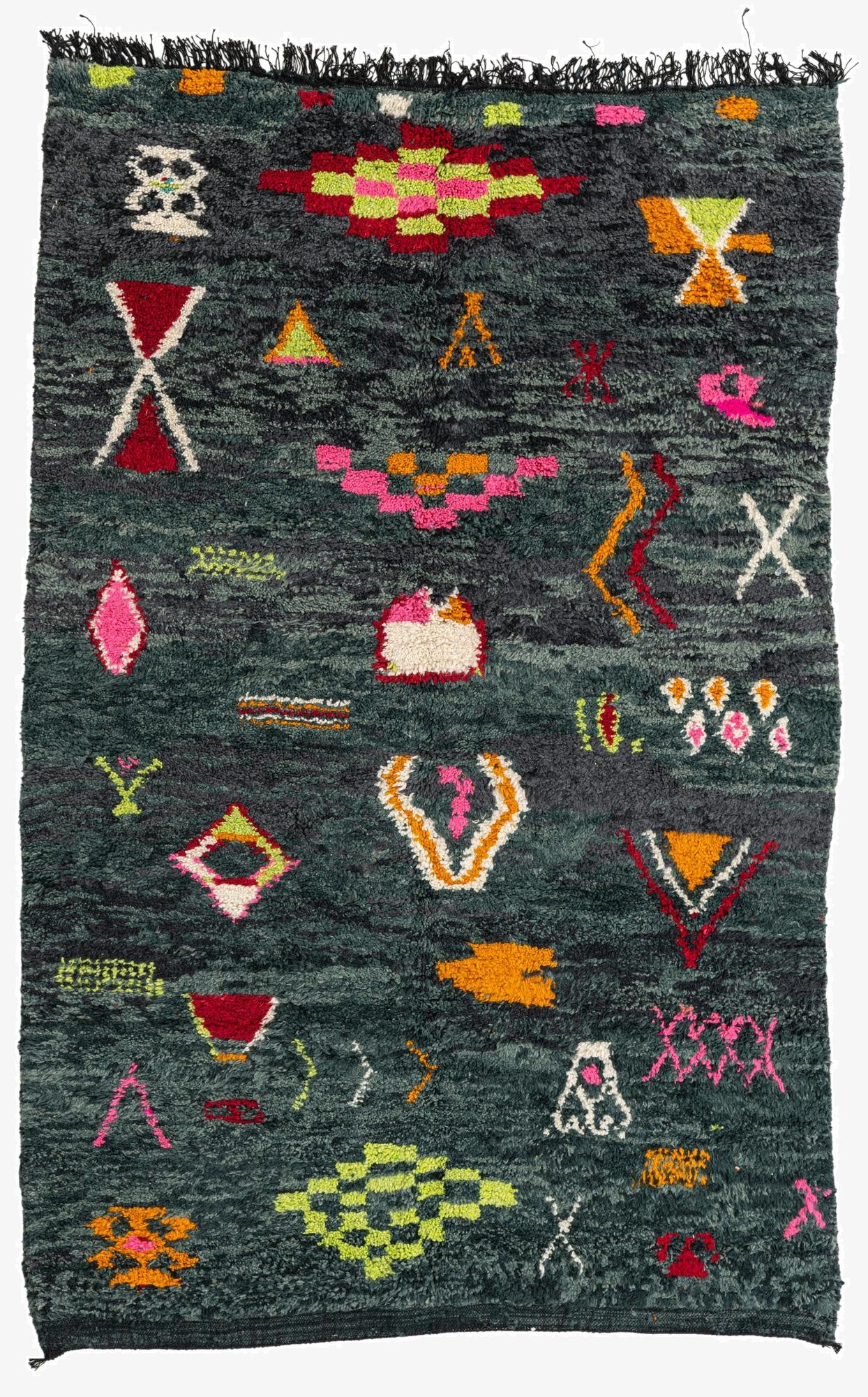  5' x 7' 7  Hand Knotted Moroccan Wool Rug