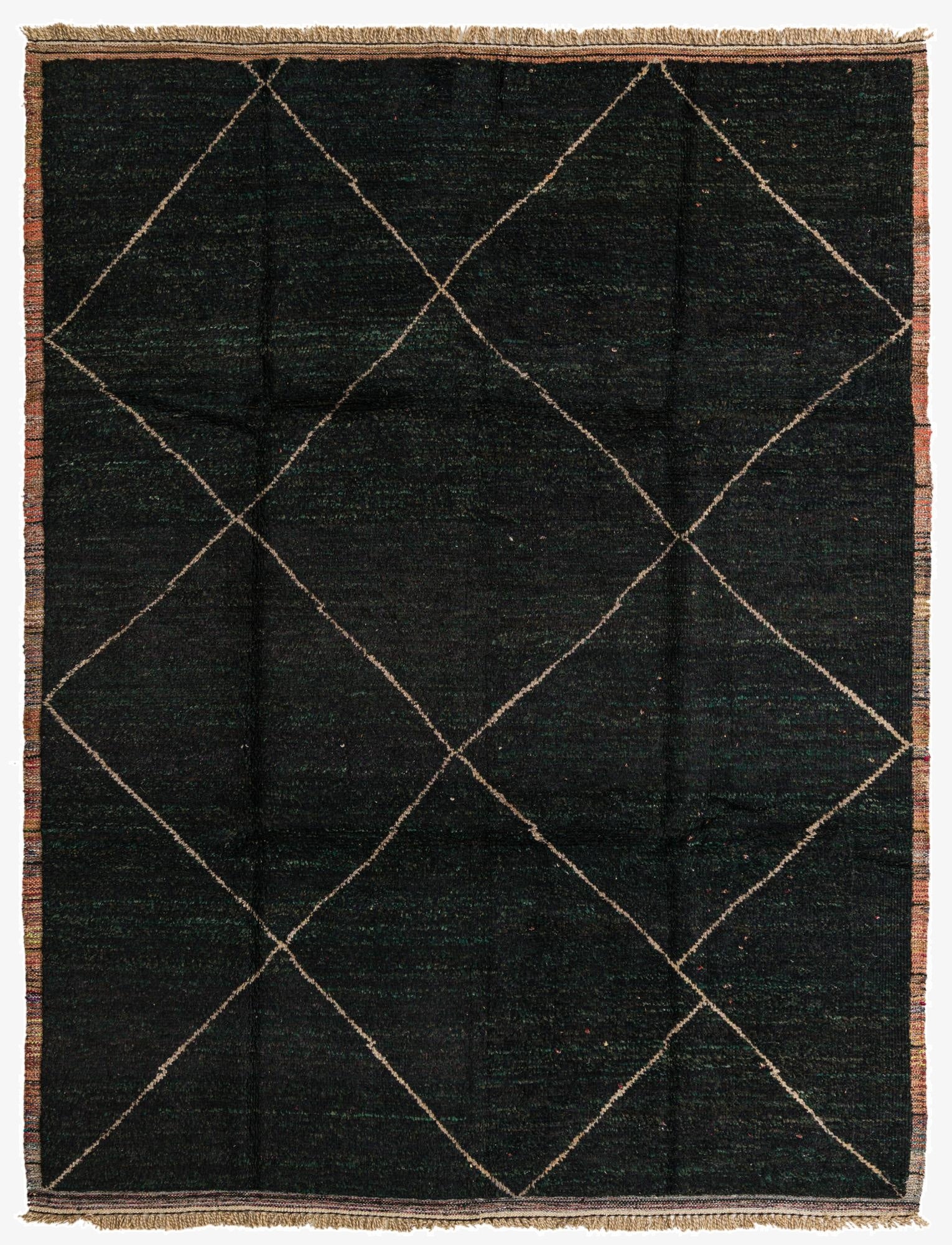  8' 2 x 10' 9  Hand Knotted Moroccan Wool Rug