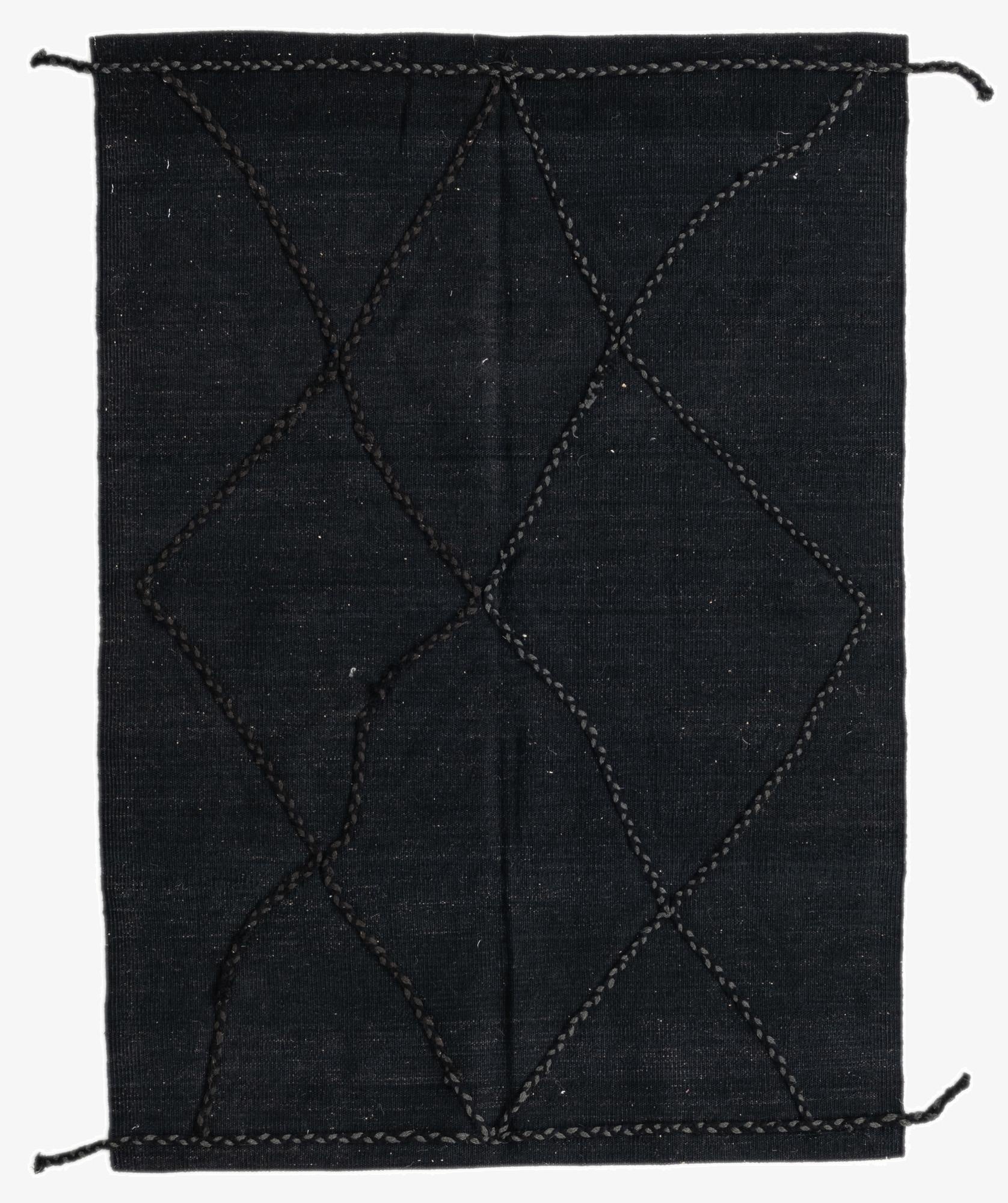  3' 6 x 5'  Hand Knotted Moroccan Wool Rug