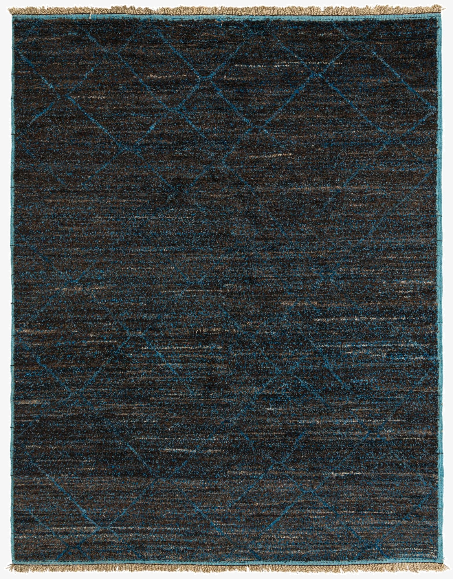  8' 1 x 10' 5  Hand Knotted Moroccan Wool Rug