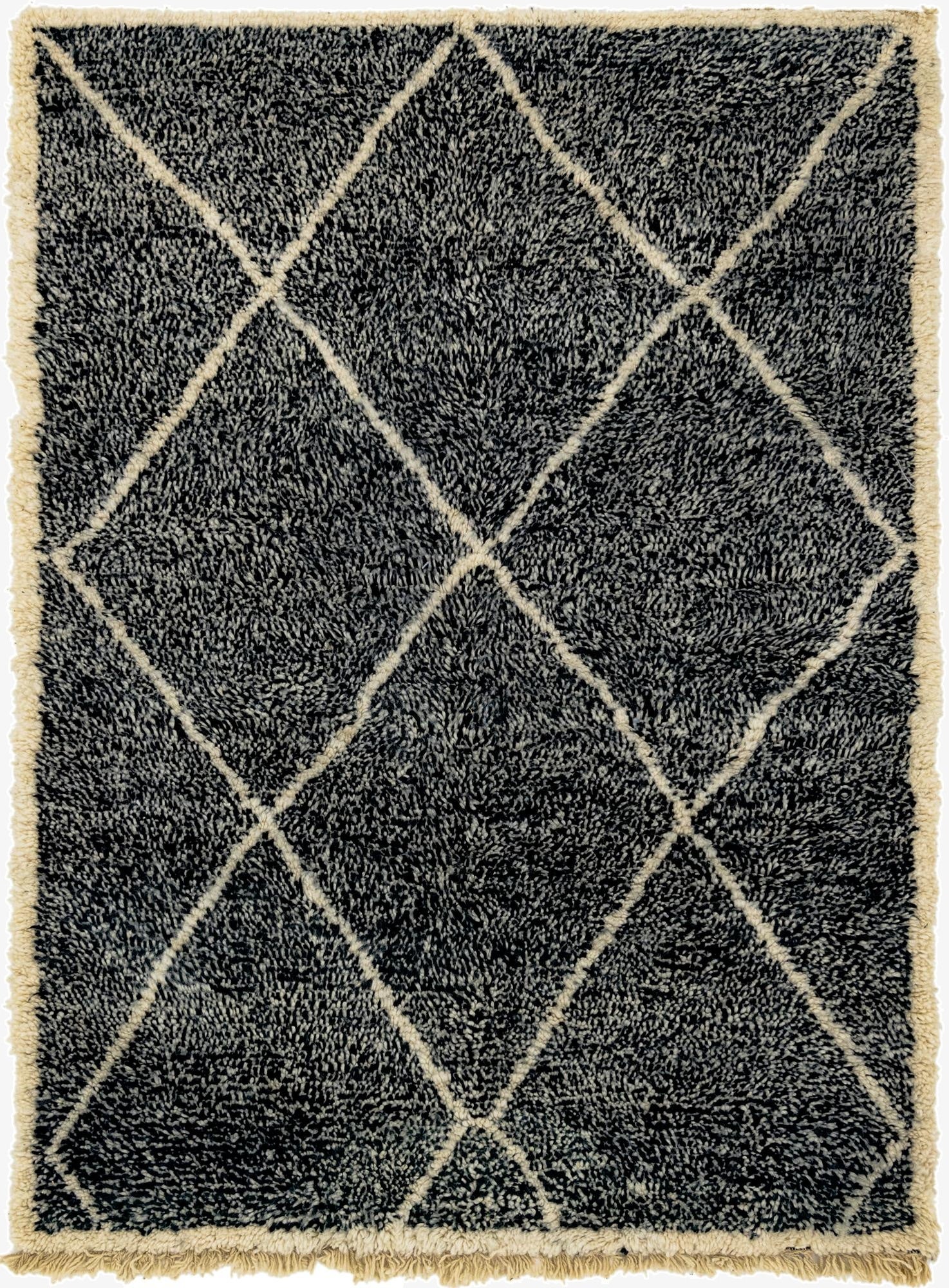  5' 6 x 7' 7  Hand Knotted Moroccan Wool Rug