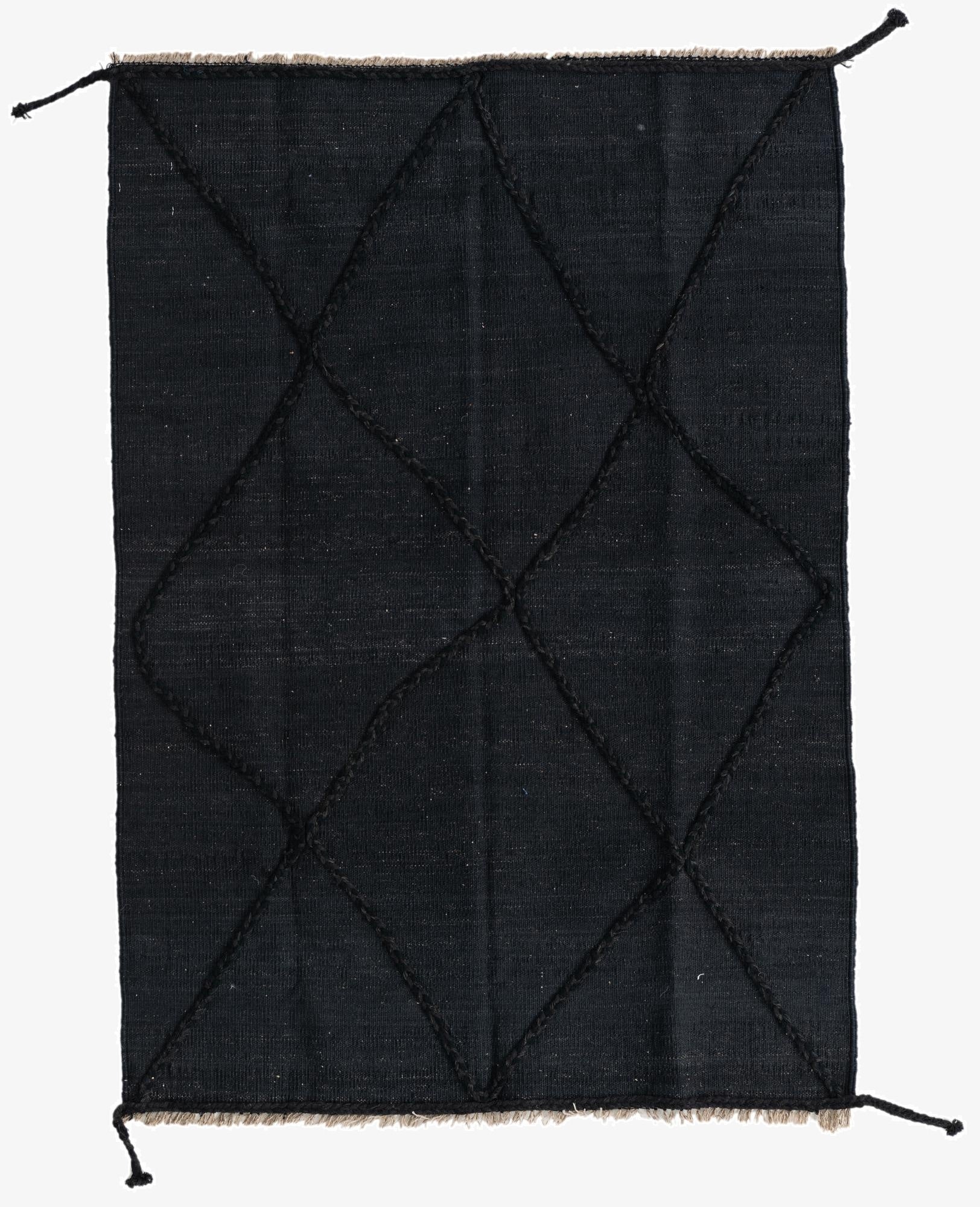  3' 6 x 5'  Hand Woven Moroccan Wool Rug